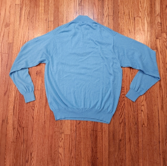 Peter Millar Mens Cashmere Blend 1/4 Zip Pullover Size XL Blue Roaring Gap Club - Picture 6 of 6